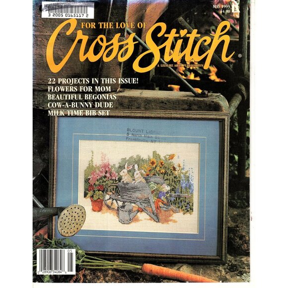 For The Love Of Cross Stitch Magazine May 1995 Vintage Cross Stitch Patterns - Picture 1 of 5